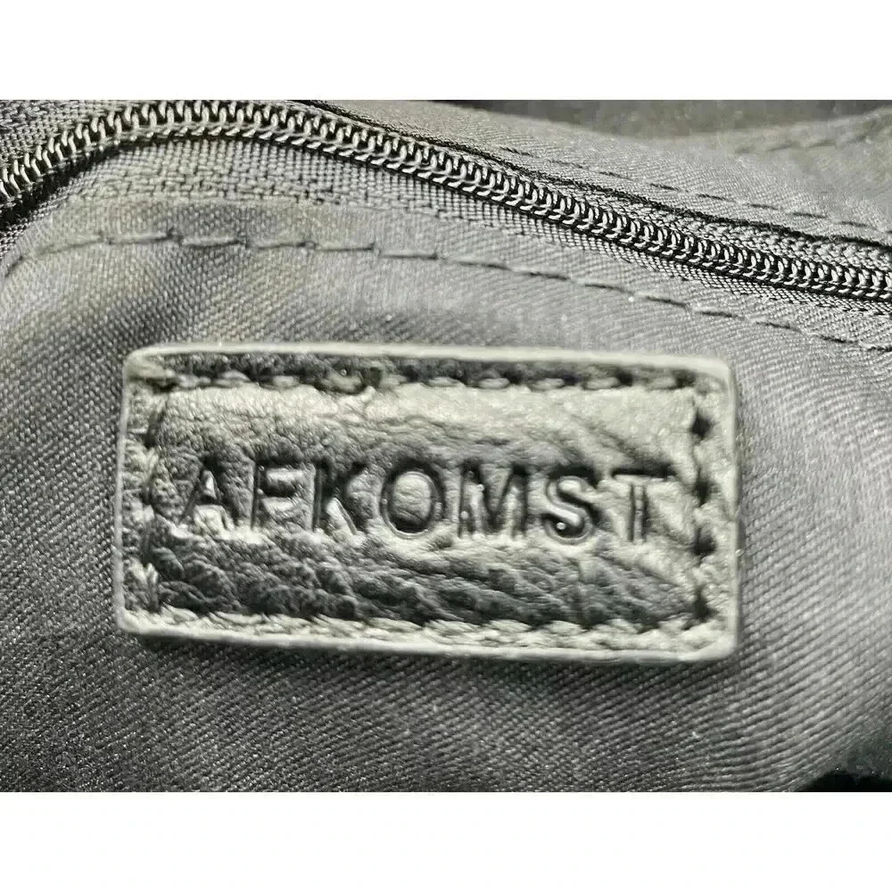 AFKOMST Bucket Bag Women’s Drawstring Hobo Cosmetic Bag Black 11”H x‎ 10”L x 5”W